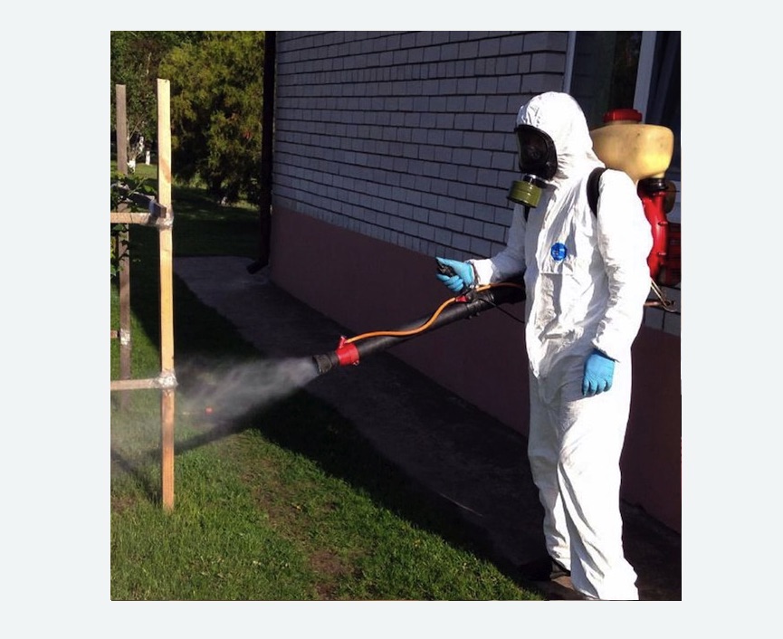 травля клещей на участке в Покровске